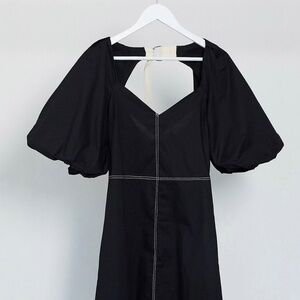 ASOS black poplin dress